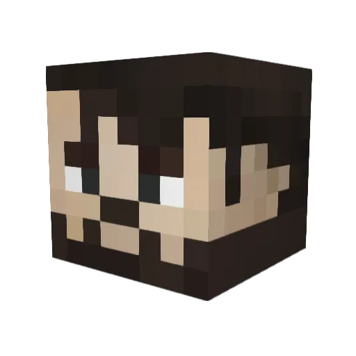 AH_Wulf Minecraft avatar head, 3D render