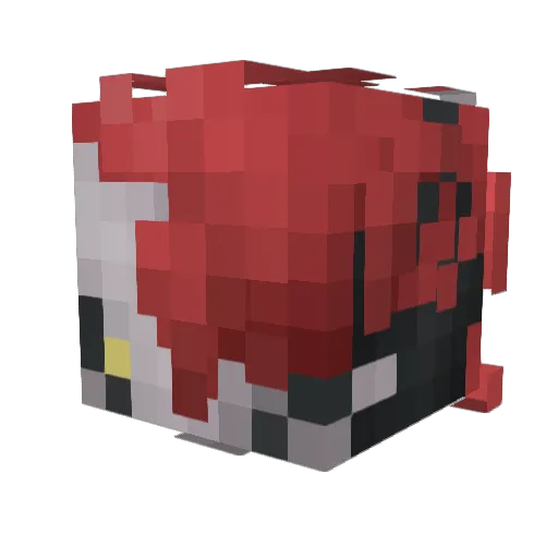 AHappyFly Minecraft avatar head, 3D render