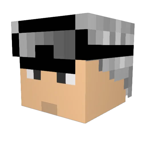 AHorval Minecraft avatar head, 3D render