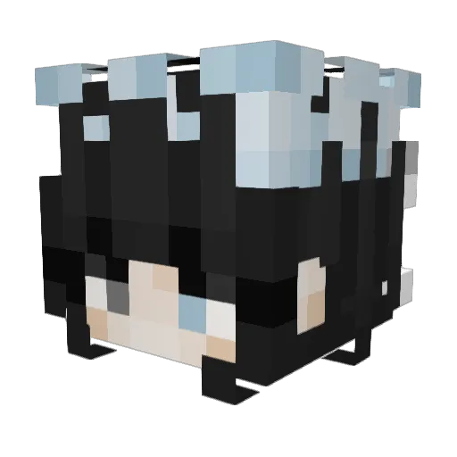 AI0NZ Minecraft avatar head, 3D render