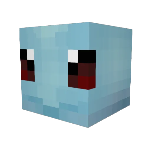 AI1230 Minecraft avatar head, 3D render