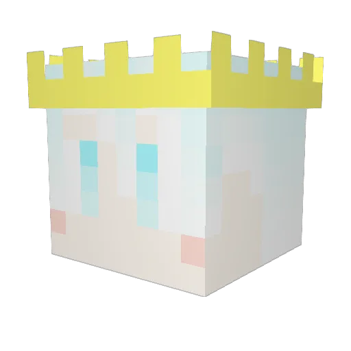 AI2727 Minecraft avatar head, 3D render
