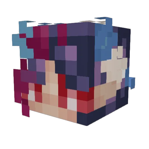 AIBAZUOS Minecraft avatar head, 3D render