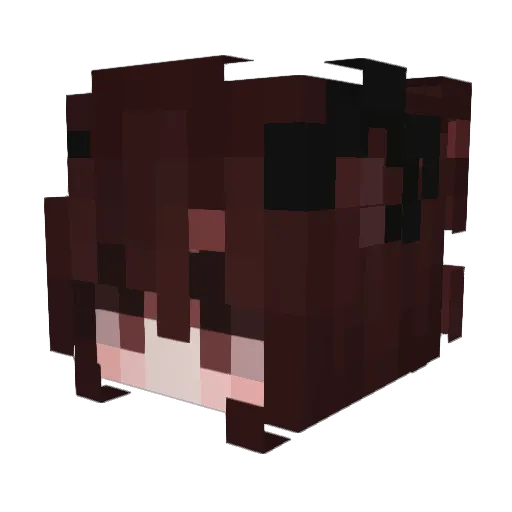 AICA_Nishiko Minecraft avatar head, 3D render