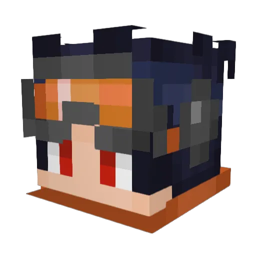 AIDEN_SKILL Minecraft avatar head, 3D render