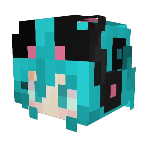 AIDISL Minecraft avatar head, 3D render