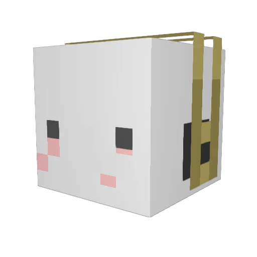 AIDS012 Minecraft avatar head, 3D render