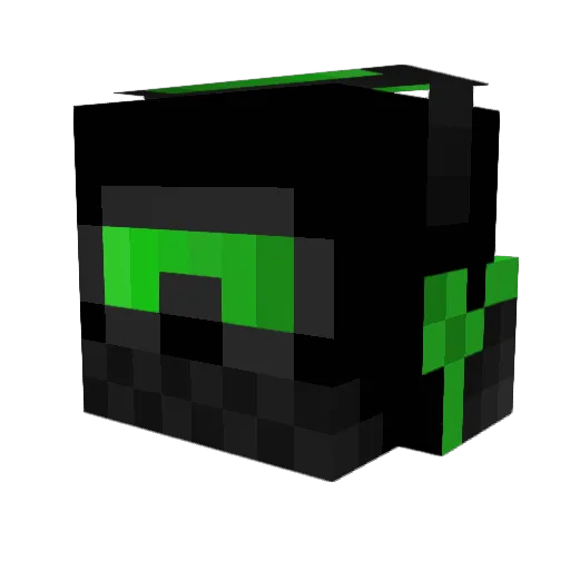 AIE7 Minecraft avatar head, 3D render