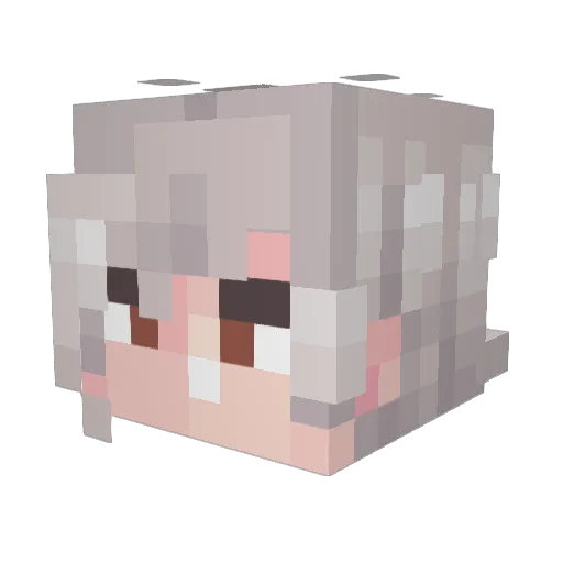 AIImann Minecraft avatar head, 3D render