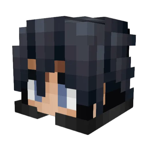 AILUDI3 Minecraft avatar head, 3D render