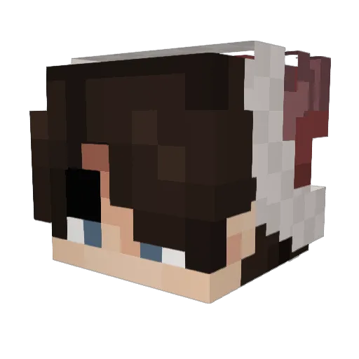 AIMAR_201 Minecraft avatar head, 3D render