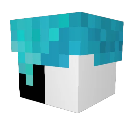 AIN44 Minecraft avatar head, 3D render