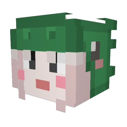 AIOI_az Minecraft avatar head, 3D render