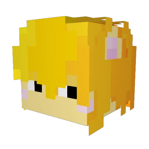 AIONRYAN Minecraft avatar head, 3D render