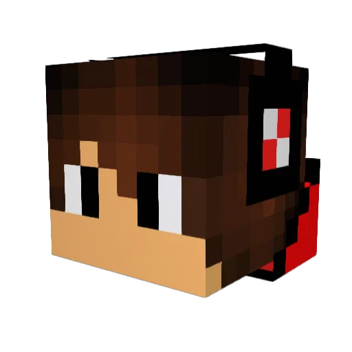 AIR2000 Minecraft avatar head, 3D render