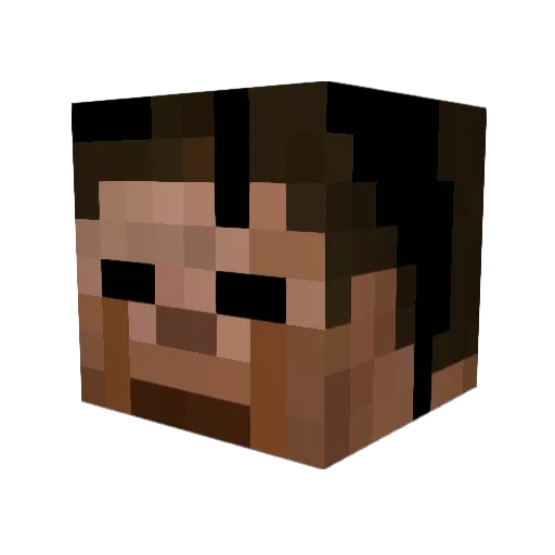 AIRDM Minecraft avatar head, 3D render