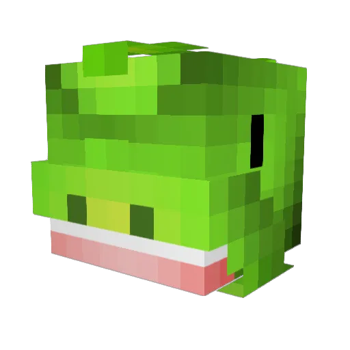 AIRFUSION5 Minecraft avatar head, 3D render