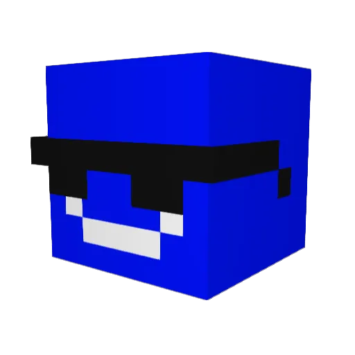 AIRWIK44 Minecraft avatar head, 3D render
