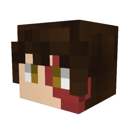 AIS03 Minecraft avatar head, 3D render