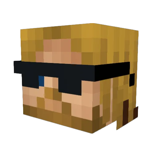 AITHOR03 Minecraft avatar head, 3D render