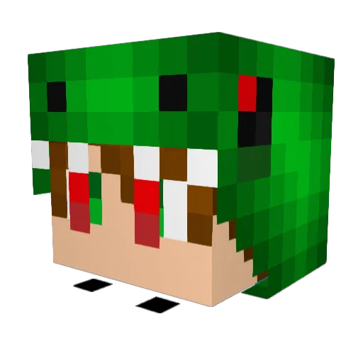 AITOR_alg Minecraft avatar head, 3D render