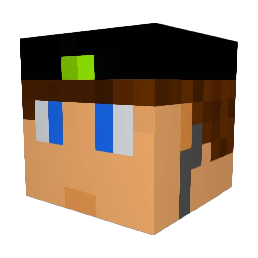 AIVD Minecraft avatar head, 3D render