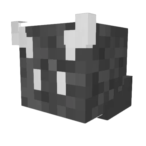 AIZENRD Minecraft avatar head, 3D render