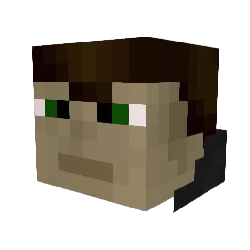 AI_5271 Minecraft avatar head, 3D render