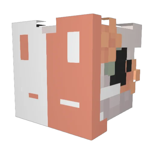 AI_J0KE Minecraft avatar head, 3D render