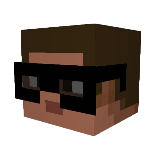 AI_Nemo Minecraft avatar head, 3D render
