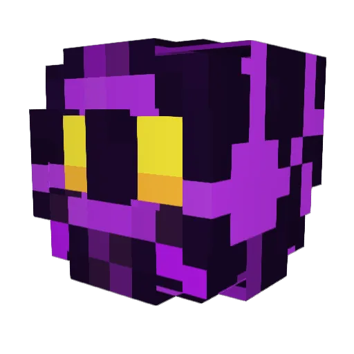 AI_Q Minecraft avatar head, 3D render