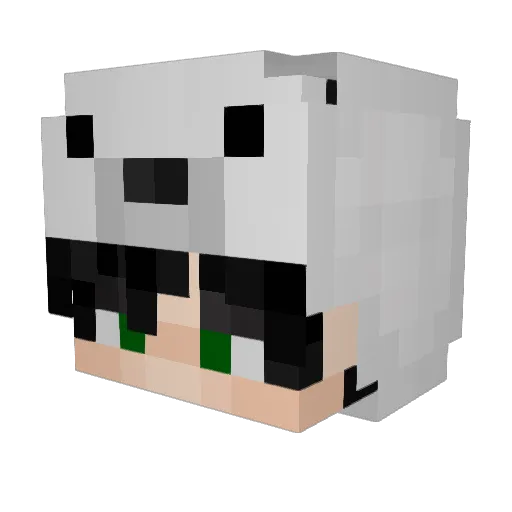 AI_zongcai Minecraft avatar head, 3D render