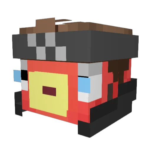 AIecM Minecraft avatar head, 3D render
