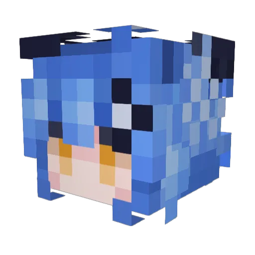 AIecrim Minecraft avatar head, 3D render