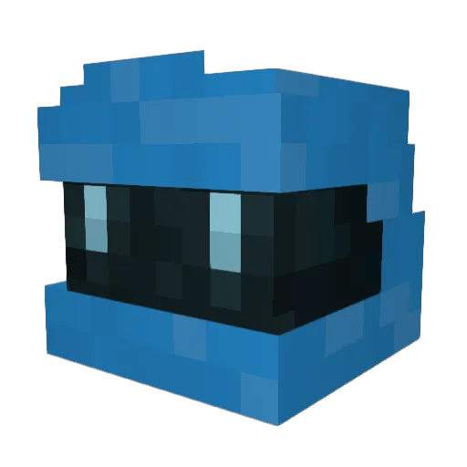 AIeximus Minecraft avatar head, 3D render