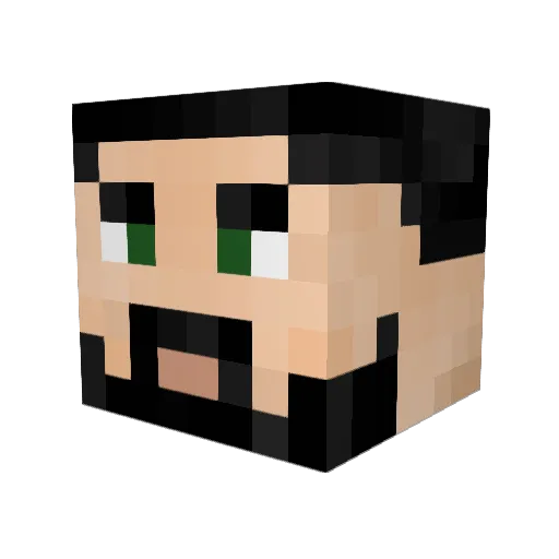AIikersantti Minecraft avatar head, 3D render