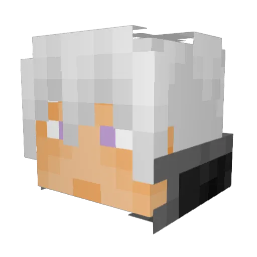 AIphaeus Minecraft avatar head, 3D render