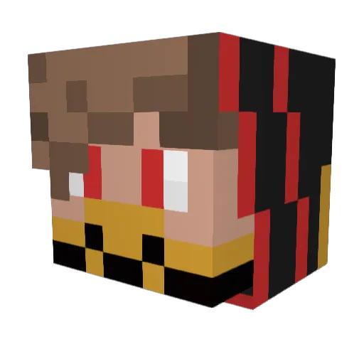 AItairon Minecraft avatar head, 3D render