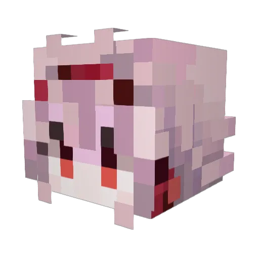 AIuben Minecraft avatar head, 3D render