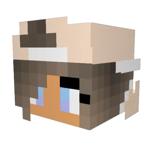 AJ11300 Minecraft avatar head, 3D render
