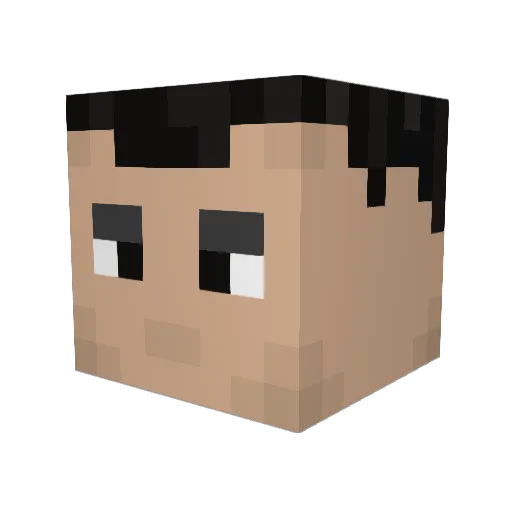 AJ325 Minecraft avatar head, 3D render