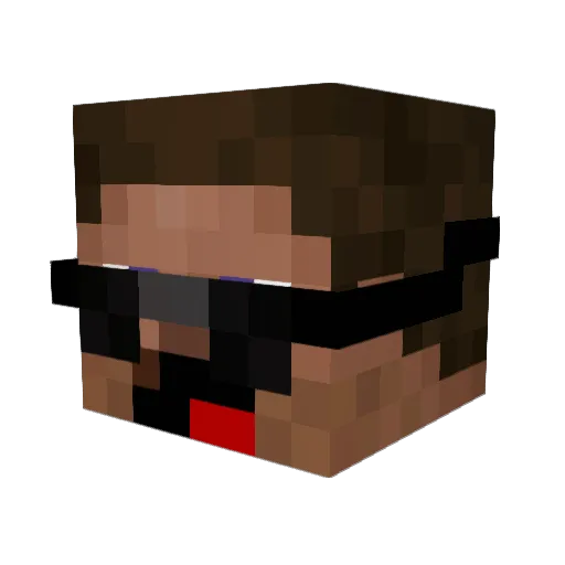 AJ9160 Minecraft avatar head, 3D render