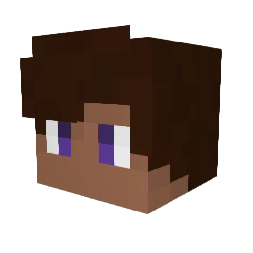 AJ951999 Minecraft avatar head, 3D render