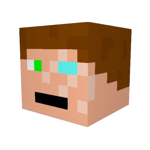 AJAX119 Minecraft avatar head, 3D render