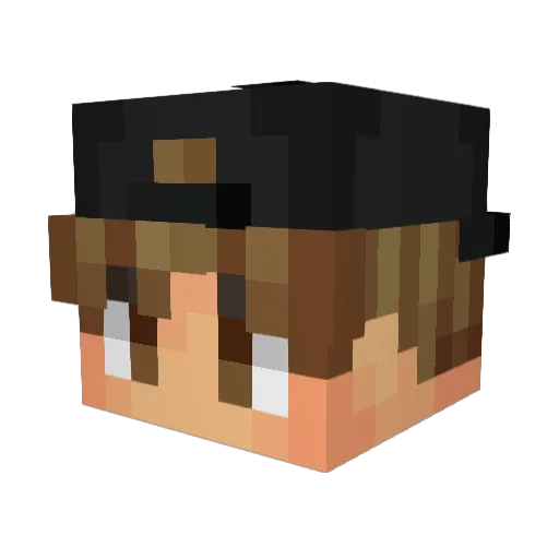 AJB717 Minecraft avatar head, 3D render