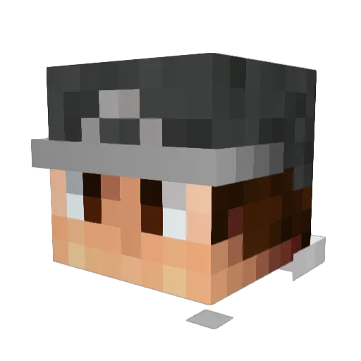 AJDella94 Minecraft avatar head, 3D render