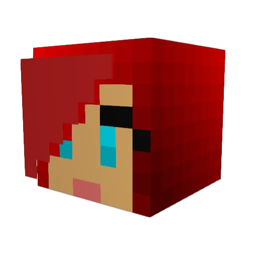 AJFade Minecraft avatar head, 3D render