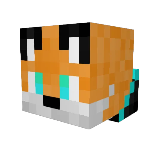AJFirefox26 Minecraft avatar head, 3D render