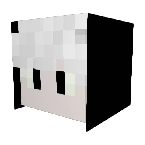 AJGG06 Minecraft avatar head, 3D render