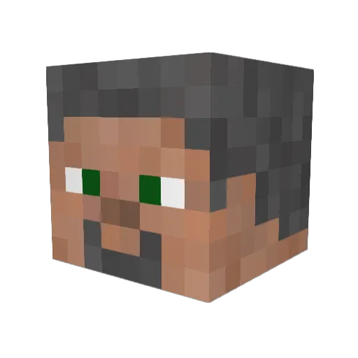 AJIECAHDP Minecraft avatar head, 3D render